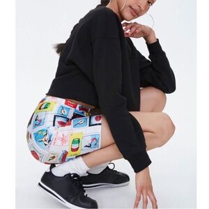 Loteria Graphic Biker Shorts